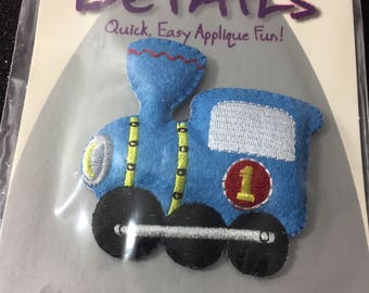Adorable Puffy Choo Choo Train Patch ~ Iron On Train Applique ~ Embroidered Train Patch ~ # 1 Train Patch ~ First Birthday ~ FREE Shipping!!