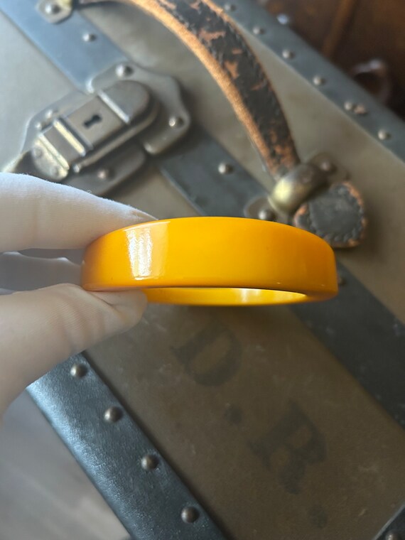 Unique Wedge Shaped Butterscotch Bakelite Bracele… - image 3