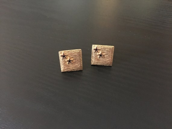 Boutons De Manchette Vintage Swank Argentés à Fleurs - Occasion