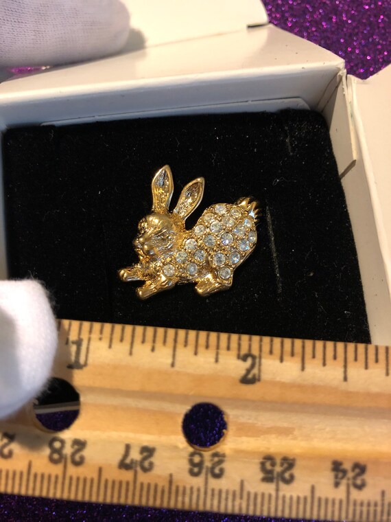 Never Worn Vintage AVON Sparkling Rhinestone Bunn… - image 4