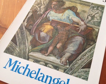 The Great Artists ~ Michelangelo ~ 1978 Biography And Portrait Art Prints ~ Book Number 5 ~ Funk & Wagnalls, Inc ~ Excellent ~ FREE SHIPPING