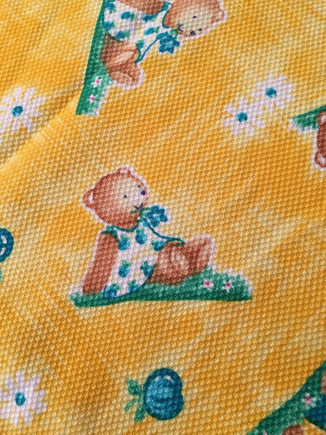 Adorable and Soft Vintage Teddy Bear Fabric Quality Fabric Etsy