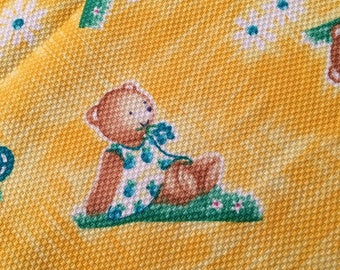 Adorable and Soft Vintage Teddy Bear Fabric ~ Quality Fabric Sold By The Yard ~ FREE SHIPPING!