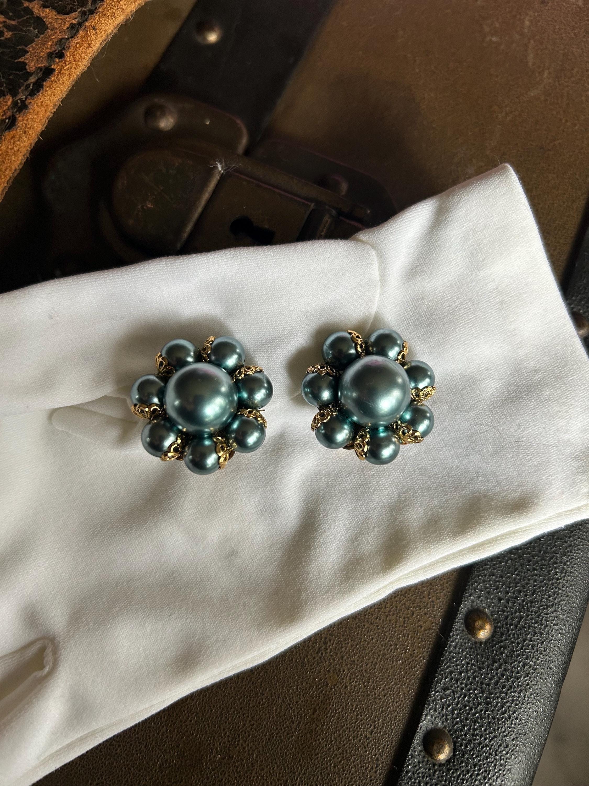 Vintage Earrings Japan Clip Pearl - Etsy