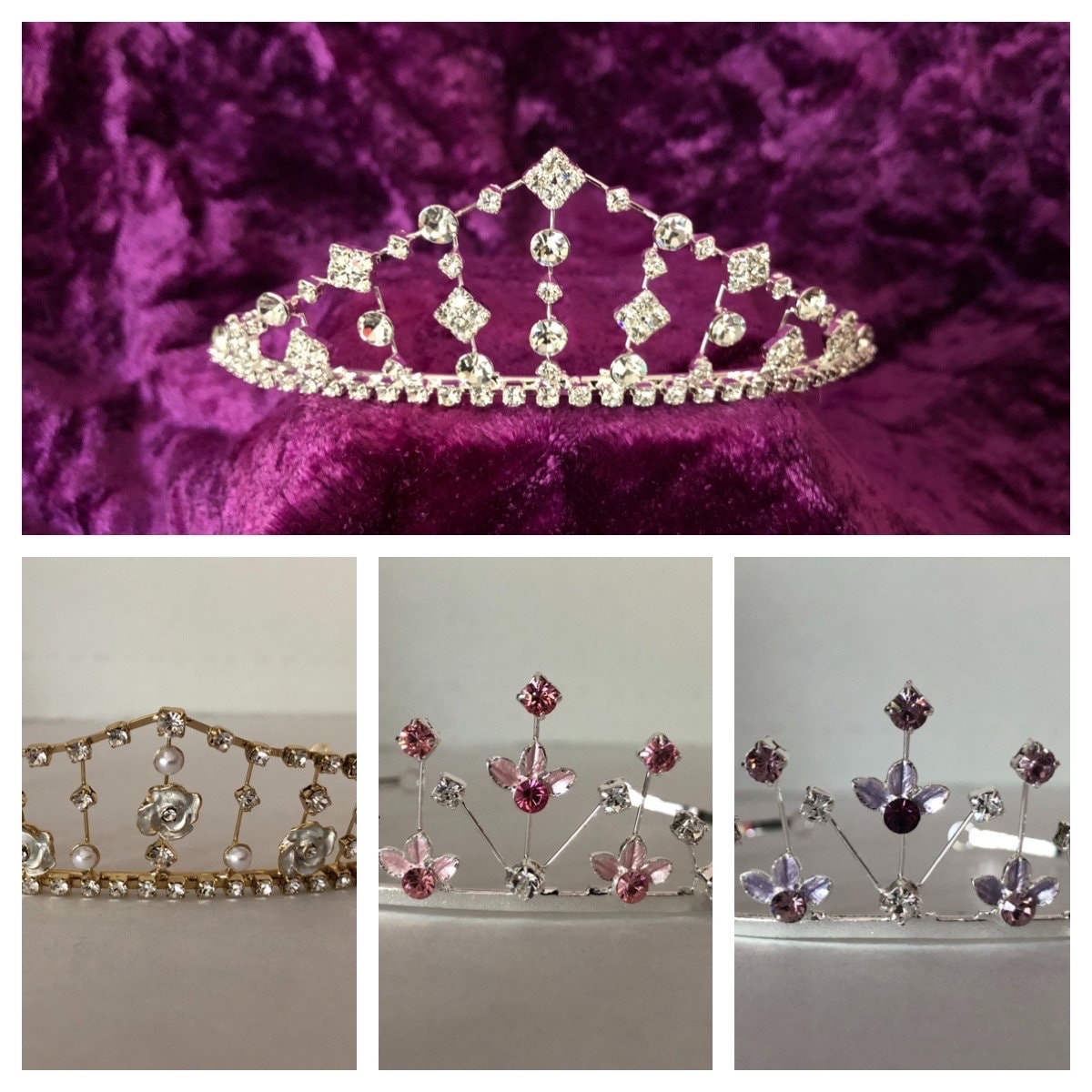 Vintage Never Worn Sparkling Rhinestone Tiara, Crown 