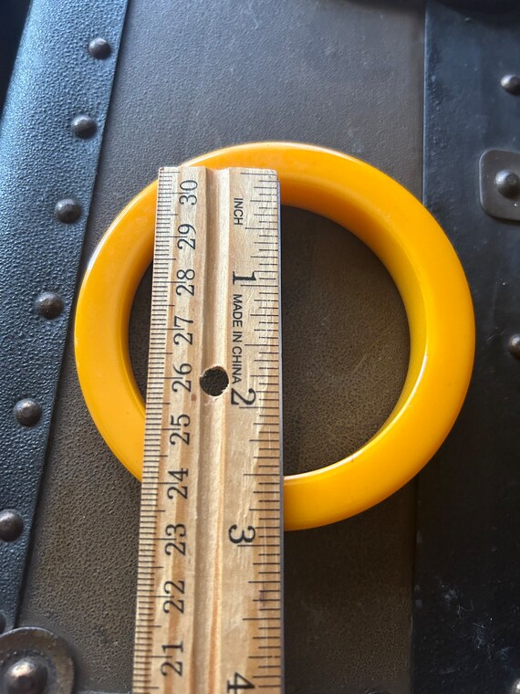Unique Wedge Shaped Butterscotch Bakelite Bracele… - image 7