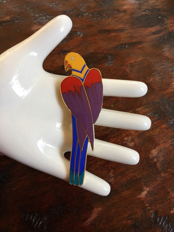 Wonderful Colorful Vintage Laurel Burch Cloisonne… - image 2