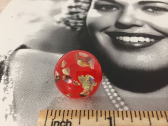 Stunning Pair Of Bright Orange Confetti Lucite Ea… - image 9