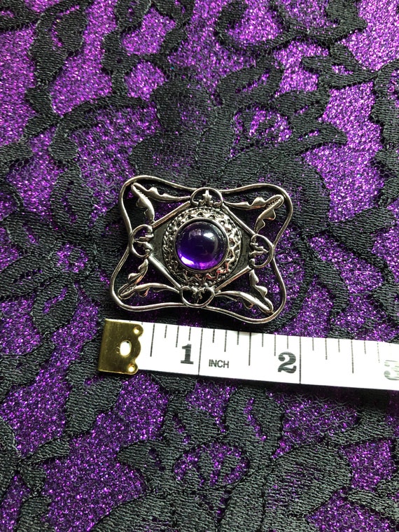 Never Worn Vintage Gothic Style Royal Purple Bold… - image 3
