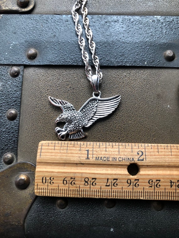 New In Box Cool Vintage Silver Eagle Necklace ~ S… - image 7