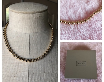 New In Box Beautiful Vintage Avon Goldtone 18" Bead Chain Choker Necklace ~ Vintage Choker Chain ~ Vintage Choker Necklace ~ FREE Shipping!!