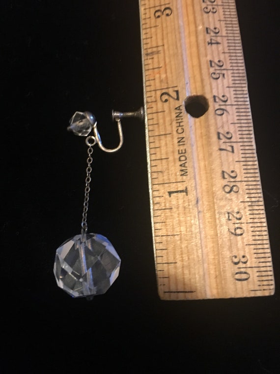 Stunning 1920's Sterling Silver Dangling Faceted … - image 8