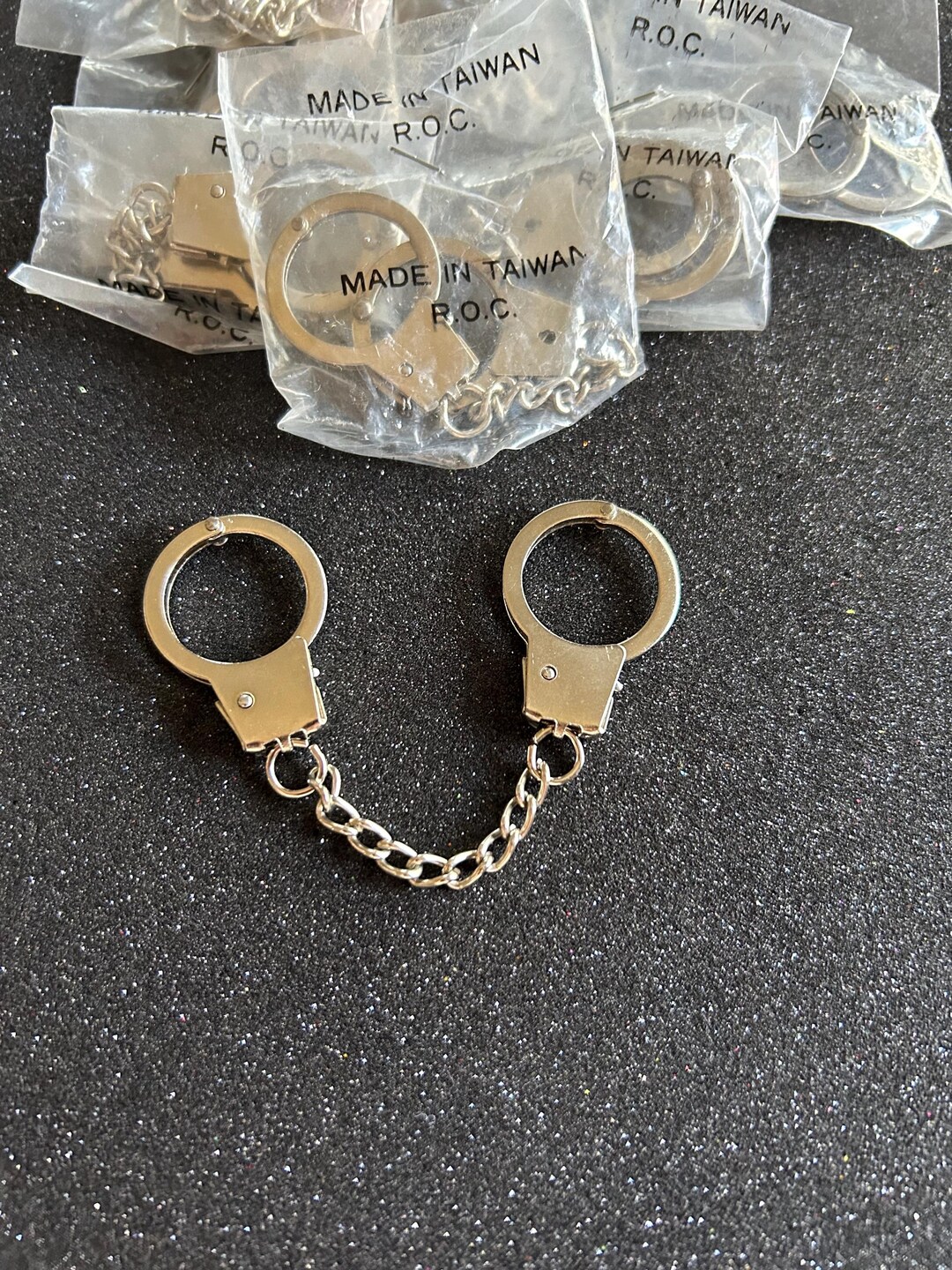 Vintage Metal Mini Handuff Keychains ~ Metal Handcuff Keyring ~ Key ...