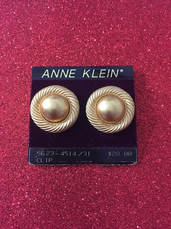 Deadstock ANNE KLEIN Clip On Earrings ~ Never Wor… - image 1