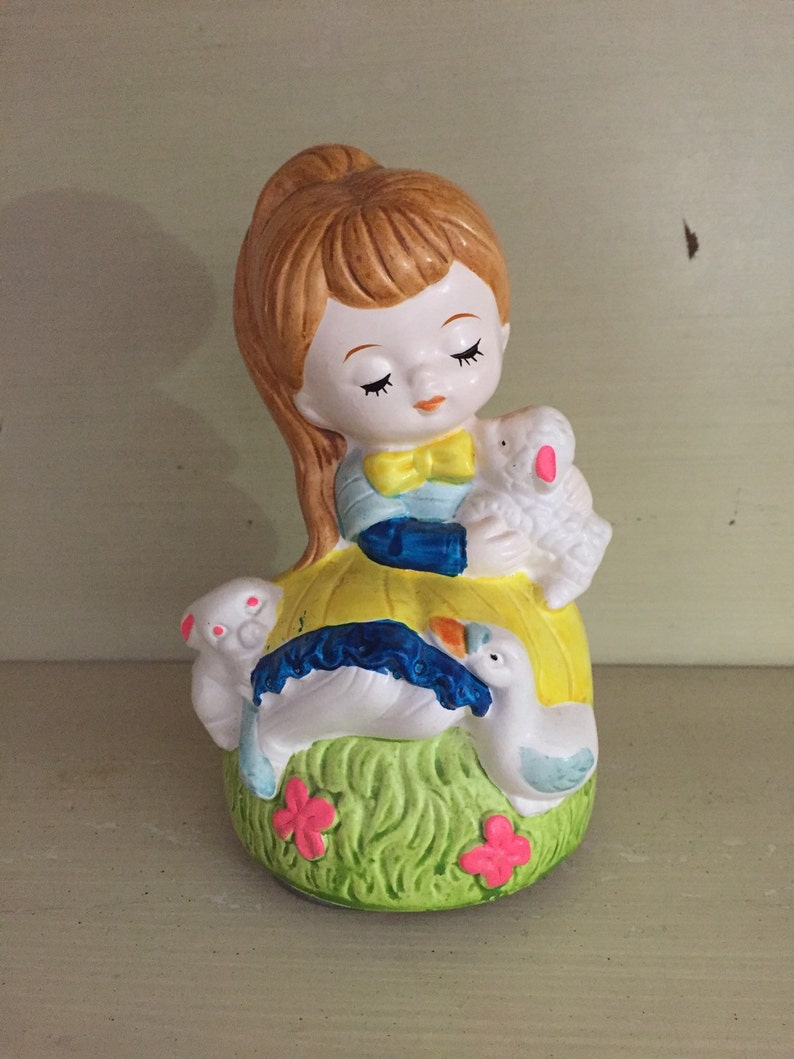 1970's Adorable Rotating Little Girl Music Box Little Etsy