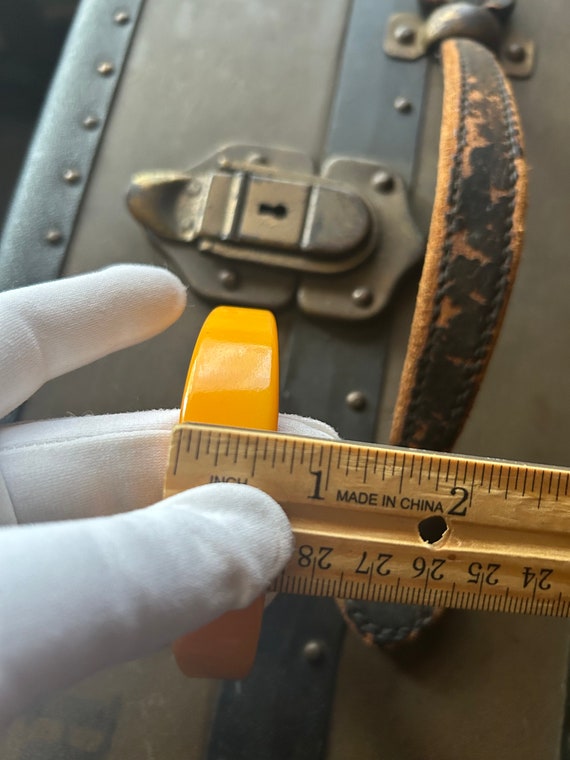 Unique Wedge Shaped Butterscotch Bakelite Bracele… - image 6