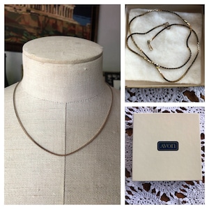 New In Box Vintage Avon Silvertone 18&quot; Chain ~ Avon Polished Strands Silvertone Neckchain ~ Silver Chain ~ Silver Necklace ~ FREE Shipping!