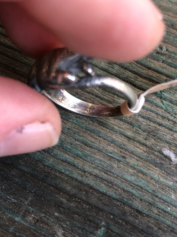 Vintage Sterling Silver Raptor Dinosaur Ring - image 8