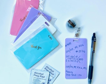 Erasable, Vertical Badge Note