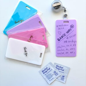 Erasable, Vertical Badge Note
