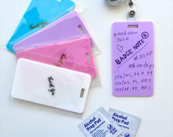 Erasable, Vertical Badge Note