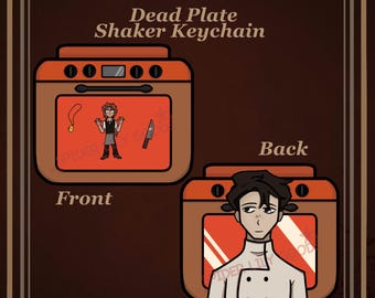 Dead plate double sided shaker acrylic keychain