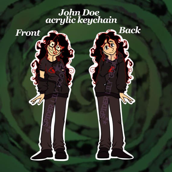John Doe Visual Novel Game Double Sided Acrylic Charm Keychain - Etsy
