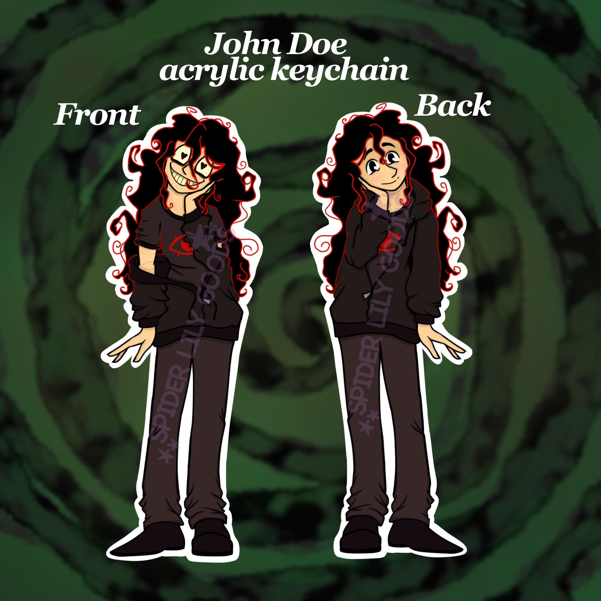 John Doe Visual Novel Game Double Sided Acrylic Charm Keychain - Etsy