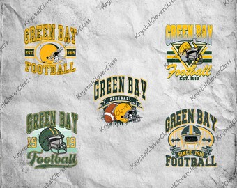 5 file Bundle Green Bay Football png, Packe Football PNG, Football PNG for shirt, Green Bay png, Game day Football, Png Sublimation Print