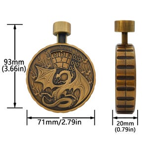 7-in-1 Press Dial Metal Dice+Box,DND Gift image 12