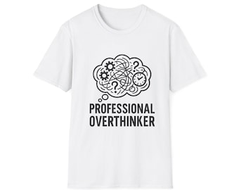 Camiseta de pensador profesional / Camiseta gráfica divertida y reflexiva