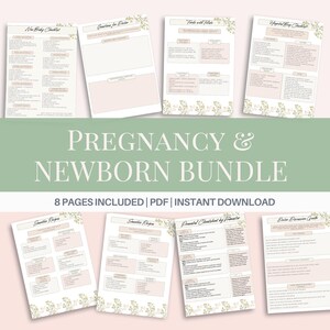 Pregnancy Planning Bundle Digital Download Guide Expectant Mother Hospital Checklist Trimester Cheatsheet Pdf Printable Newborn Preparation