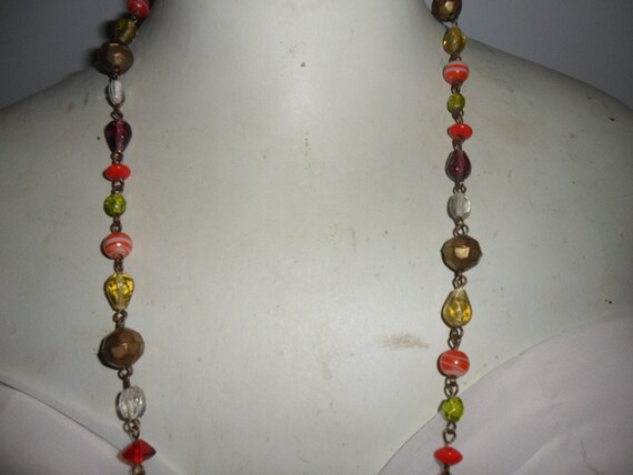Authentic Vintage Beautiful Multi Colored Glass  … - image 2