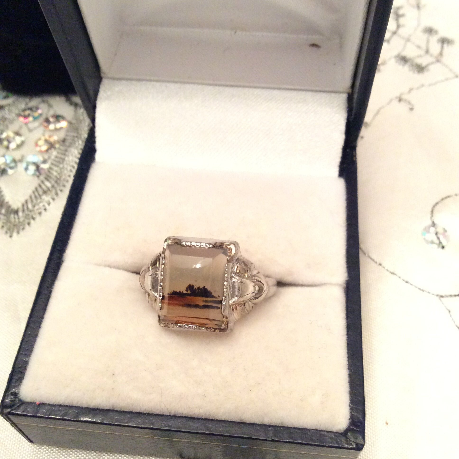 Authentic Vintage RARE OSBEE AGATE Sterling Silver 925 Ring | Etsy