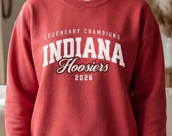 Indiana Hoosiers Comfort Colors Sweatshirt | Distressed Vintage Game Day Crewneck