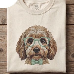 Embroidered Style Goldendoodle Shirt – Labradoodle Lover Tshirt – Cockapoo, Bernedoodle, Cavapoo, Sheepadoodle Apparel – Doodle Mom/Dad Gift