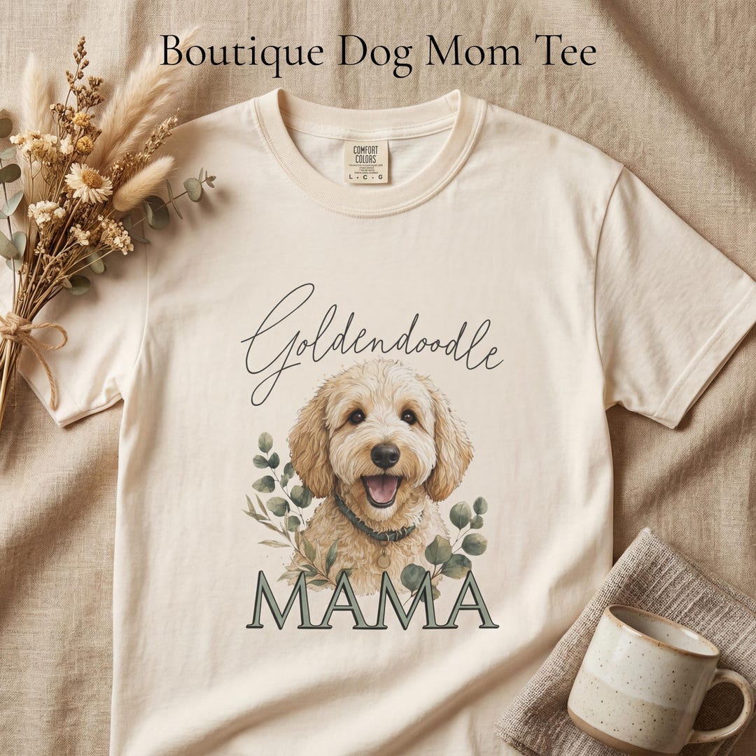 Goldendoodle Mama Shirt, Comfort Colors Dog Mom Tee, Doodle Owner T ...