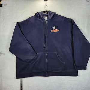 Disney Mickey Mouse Zip Up Hoodie Sweatshirt Navy Blue XXL Authentic Disney Stor zdjęcie 1