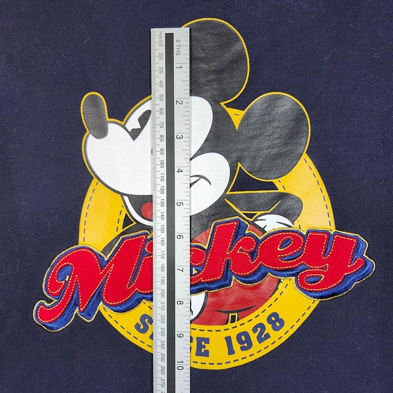 Disney Mickey Mouse Zip Up Hoodie Sweatshirt Navy Blue XXL Authentic Disney Stor zdjęcie 4
