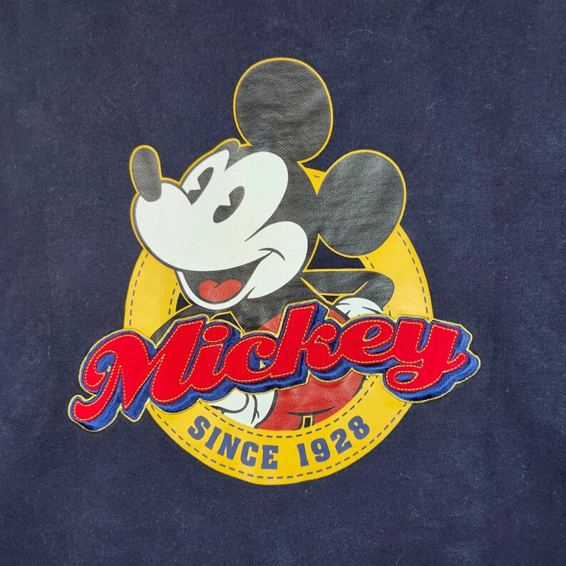 Disney Mickey Mouse Zip Up Hoodie Sweatshirt Navy Blue XXL Authentic Disney Stor zdjęcie 6