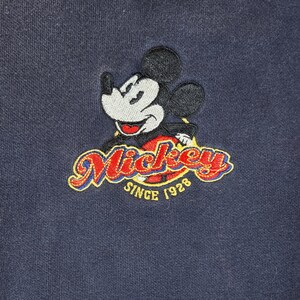 Disney Mickey Mouse Zip Up Hoodie Sweatshirt Navy Blue XXL Authentic Disney Stor zdjęcie 5