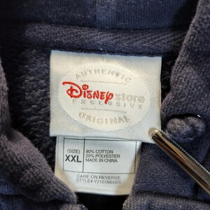 Disney Mickey Mouse Zip Up Hoodie Sweatshirt Navy Blue XXL Authentic Disney Stor zdjęcie 3