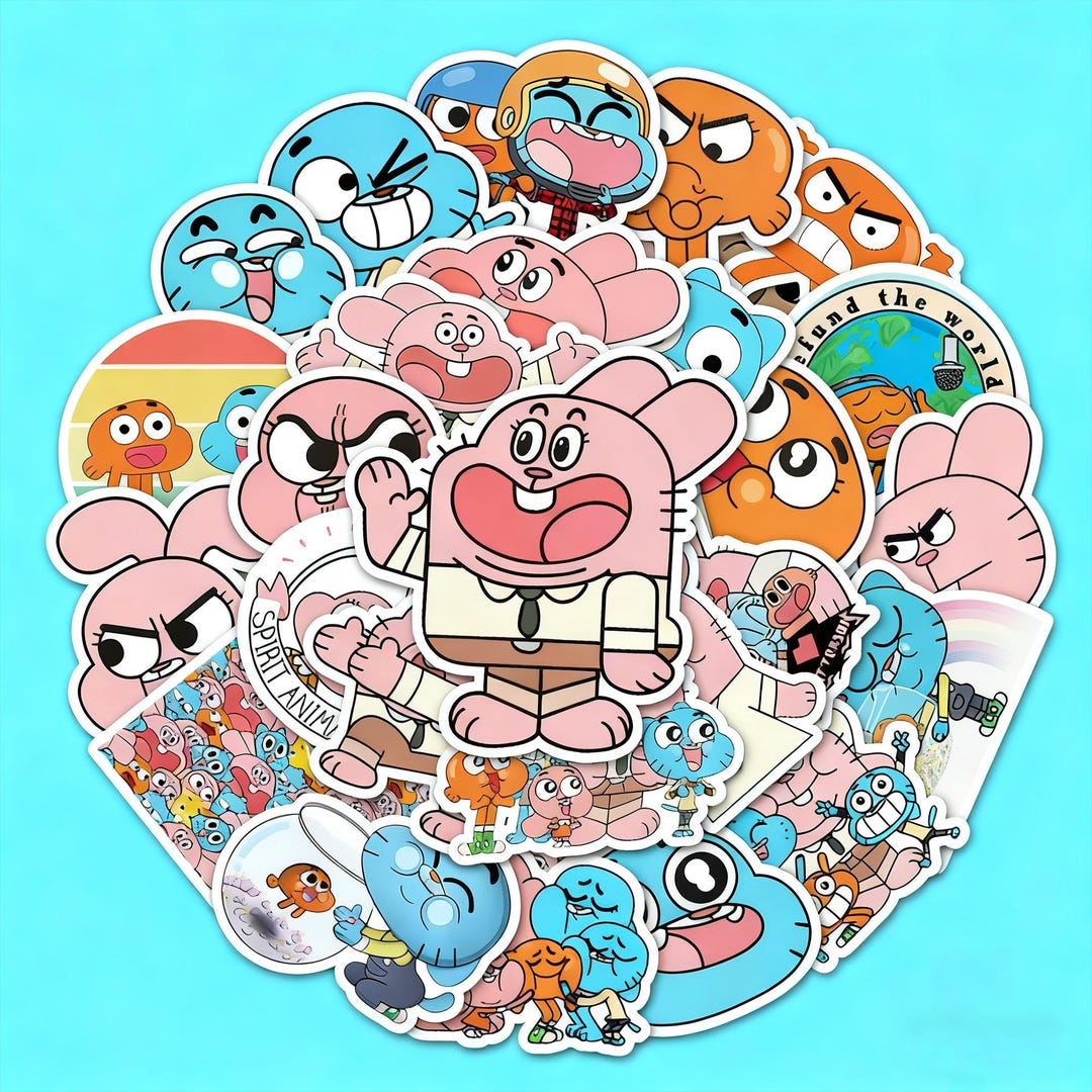 50pcs-the Amazing World of Gumball Stickers | Gumball & Darwin Cartoon ...