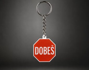 Jakub Doběs stop sign key chain- Montreal canadian