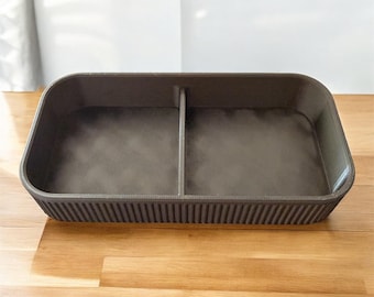 Minimalist Rectangular Desk Organizer Tray with Divider