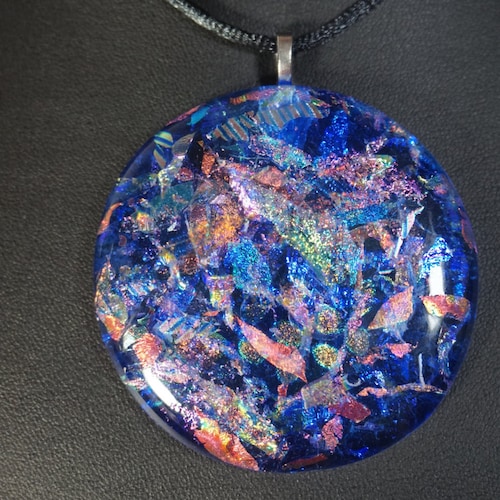 Sky Blue Reef buy Series Dichroic Glass Pendant (102)