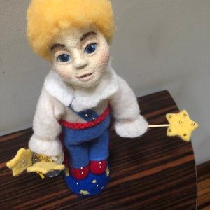 Needle felting doll The Little Prince 10 inches high