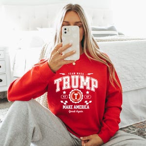 TRUMP 2024 Sweatshirt | Make America Great Again Crew Neck | MAGA 2024 Election Pullover