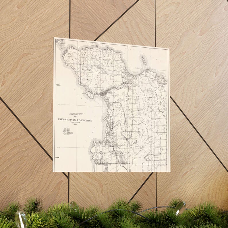 Neah Bay Washington Makah 1936 Forestry Map Poster - Etsy
