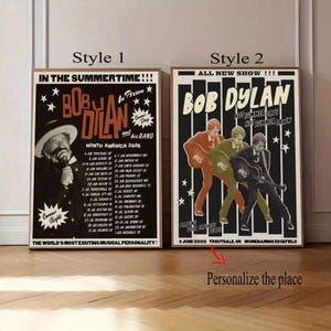 Custom Bob Dylan Summer Tour 2026 Poster